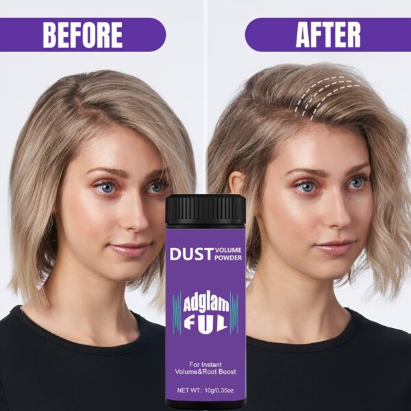 AdglamFUL Women's Hair Volumizing Powder - Instant Root Lift, Oil Control Styling Dust for Thicker Look, Perfume & Residue-Free, Lightweight Formula - 10g/0.35oz