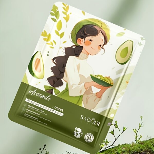 5 pieces/10 pieces of plant and fruit facial mask set - moisturizing, soothing, deep moisturizing skin - suitable for daily moisturizing care of all skin types, alcohol free-Plant-Based Squalane