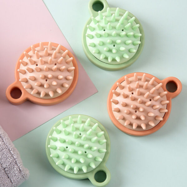 1 Candy-Colored Silicone Shampoo Brush Massage Comb Shampoo Comb SPA Massage Enjoy Home Anti-Dandruff And Anti-Itching Shampoo Brush Shampoo Comb