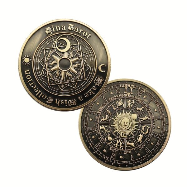 1pcs Tarot Wishing Coin Constellation Commemorative Coin