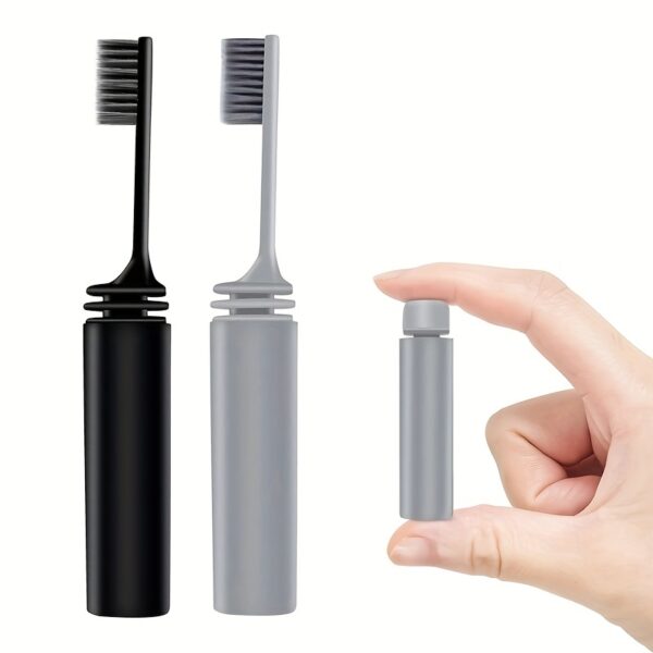 Portable Compact Charcoal Folding Toothbrush - Perfect