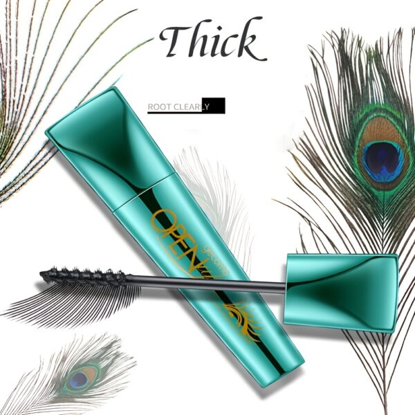 [Merry, Merry Christmas] Extra Long Lasting Extending Mascara, 4D Waterproof Mascara, Liquid Fiber Lash Mascara, Thick Peacock Mascara, Long Lasting Eyelash Extensions With 360 Degree Spiral Brush, Black