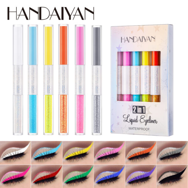 Handaiyan 6Pcs Double Head Eyeliner Super Fine
