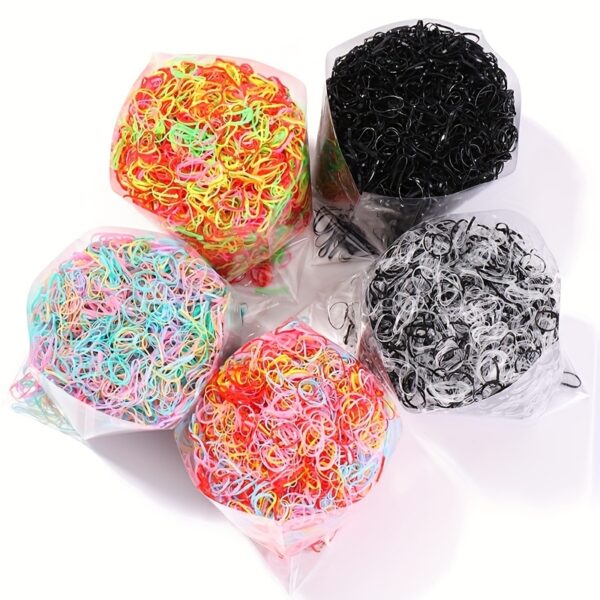 500pcs Colorful Casual Hair Tie Hair Bands