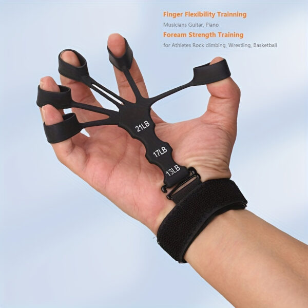 Silicone Finger Strengthener & Stretching Band with