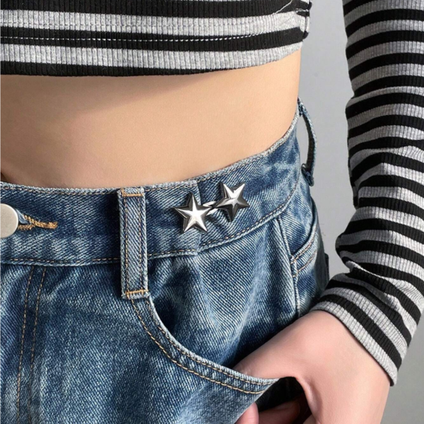 Star Charge Belt Buckle Nail-Free Non-Perforated Multi-Functional Waist Small Fashion XINGX Button
