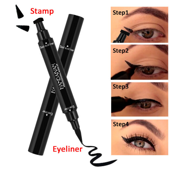 HANDAIYAN—2-In-1 Eyeliner Long-Lasting Waterproof Eyeliner That Does Not Fade Seal Eyeliner