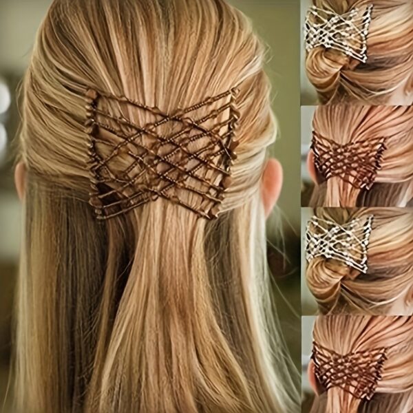 1pc Magic Hair Comb Vintage Bead Stretchy