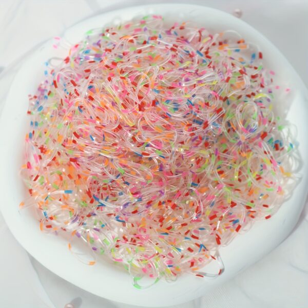 500pcs Cute Colorful Elastic Hair Bands Set,