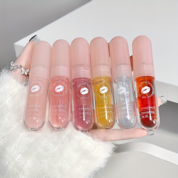 Hydrating Lip Oil with Shimmer - Moisturizing Gloss for Full, Glass-Like Lips | Berry Tints & Mermaid Bubble Flavors | Creamy Texture | All Skin Types | Perfect for Women, Lip Moisturizer, Autumn & Winter, Lip Frost, Transparent