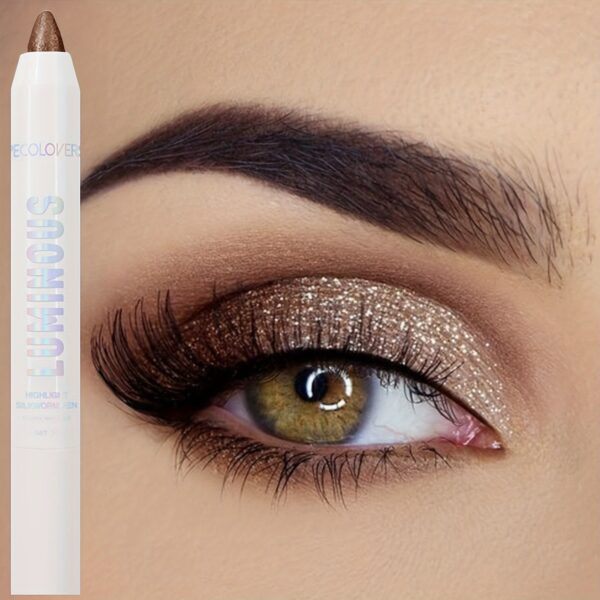 1pc Brown Eyeshadow Stick, Cream Texture, Shimmer