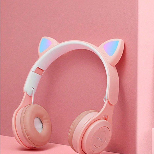 Y08m cute headset earphones LED light headset foldable headset Bluetooth 5.0 headset cat headset gaming headset