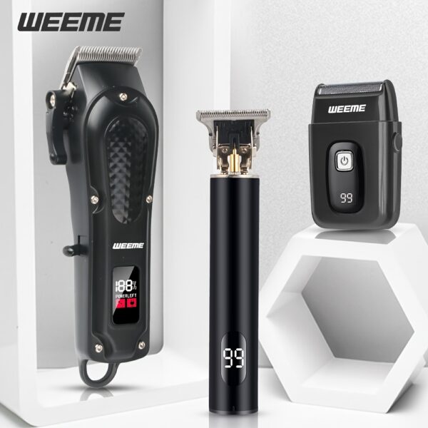3pcs WEEME Men'S Electric Hair Clippers Set,