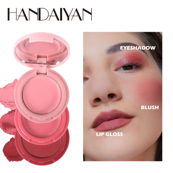 Handaiyan 3 Colors Blusher Plate Foldable 3