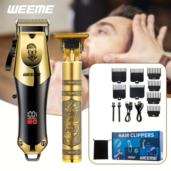 2pcs WEEME Professional Men'S Hair Trimmer and
