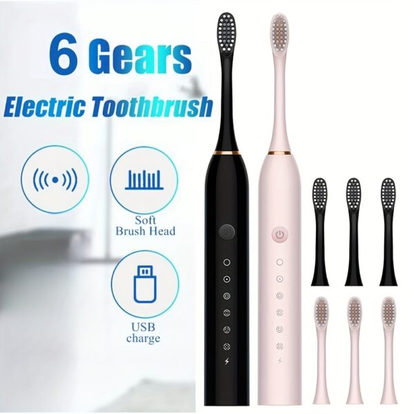 Sonic Electric Toothbrush Ultrasonic Automatic USB Rechargeable