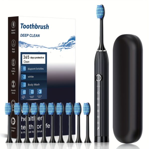 Dual Pack Smart Electric Toothbrush for Adults,