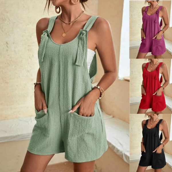 Women's Summer Overalls Casual Fashion Strap Shorts Jumpsuit Overalls