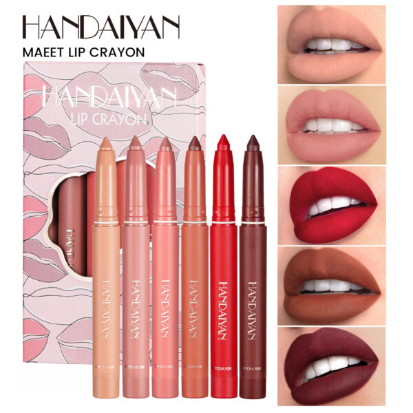 Handaiyan 6pcs Lip Liner Set Rotating Non-Fading