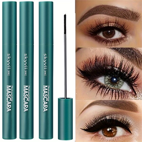 4D Mascara, Black, Waterproof, Extra Long, Volumizing, Long-Lasting, Natural And Smudge-Proof, Easy to Length, Depth And Charm with Plant Squalane