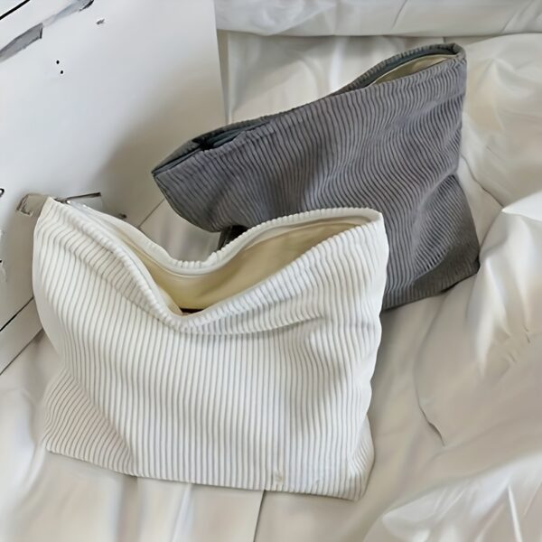 Simple Corduroy Cosmetic Bag Clutch Storage Bag