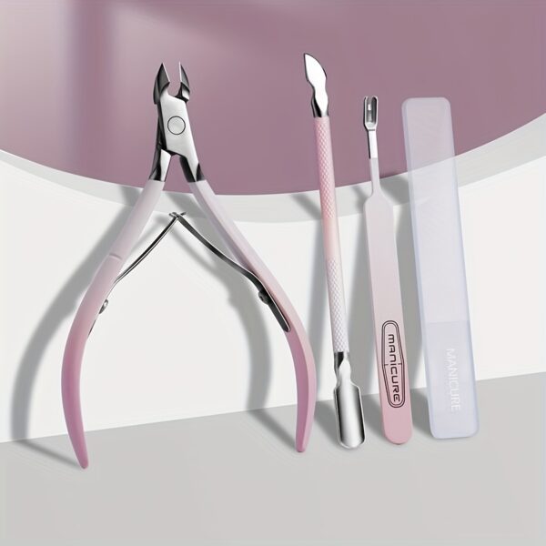 4pcs Manicure & Pedicure Set: Stainless Steel