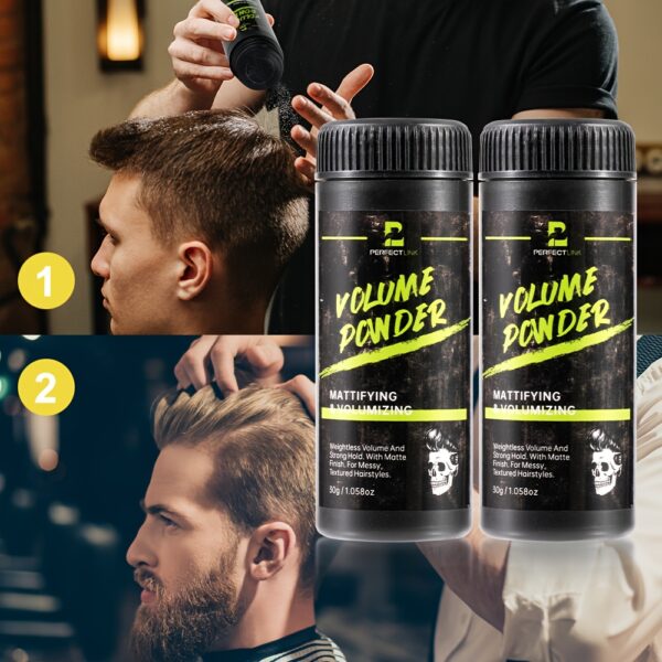 PERFECT LINK Matte Volume Powder - 30g Strong Hold Root Lifting Formula for Styling & Texture, Easy-to-Carry Travel Size, PERFECT LINK