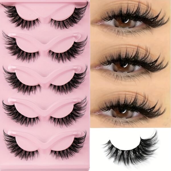 5 Pairs of False Eyelashes Cat Eye