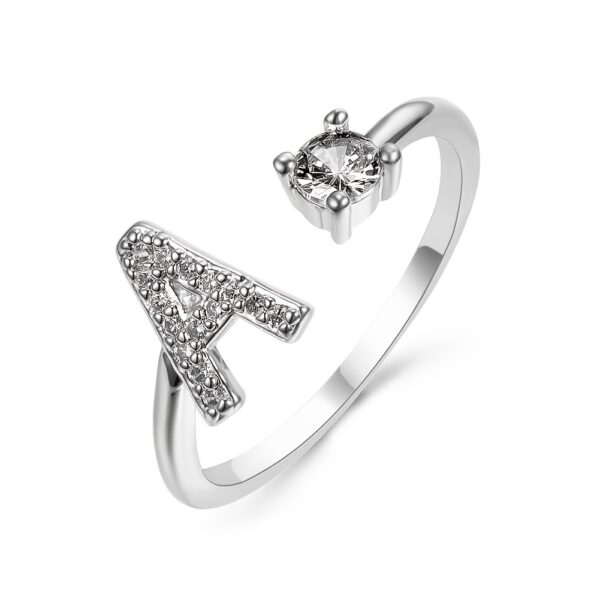 Hot Fashion A-Z Alphabet Rings Initial Rings Wedding Love Rings Bridesmaid Gifts Couple Rings