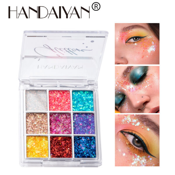 Handaiyan 9 Colors Shiny Eye Shadow Plate