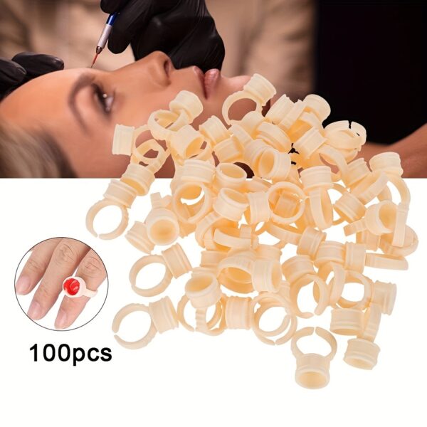 100Pcs Disposable Plastic Tattoo Ink Cups, Ink