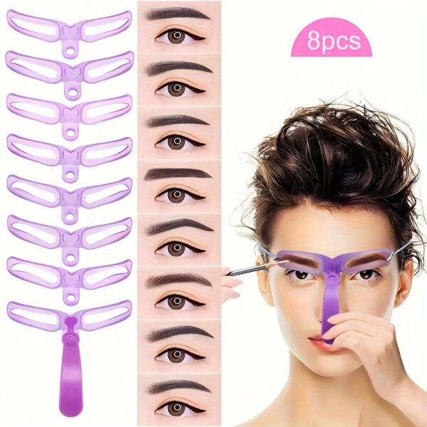 8pcs Hypoallergenic Eyebrow Shaping Kit with Handle