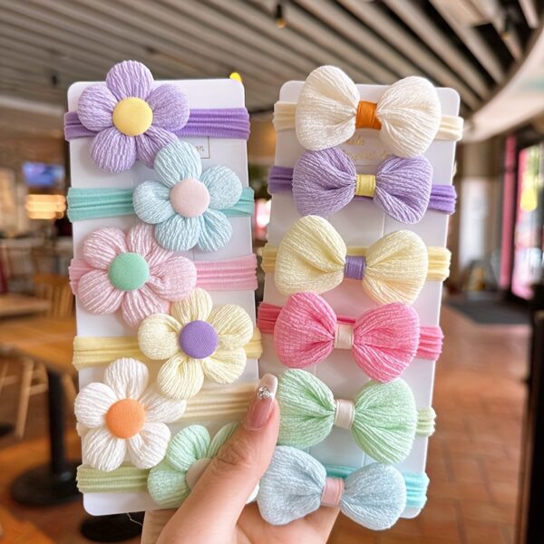 12PCS New Cute Sweet Flower Bow For