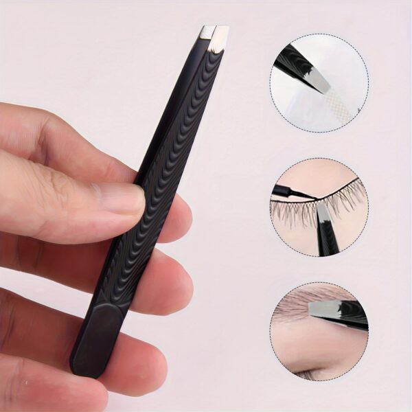 Professional Stainless Steel Eyebrow Tweezers, Hypoallergenic Precision