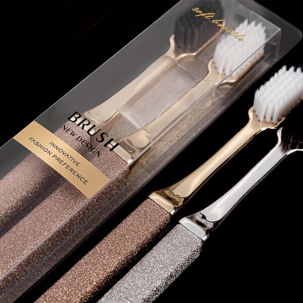 Two High-end Luxurious Adult Toothbrushes With Shiny