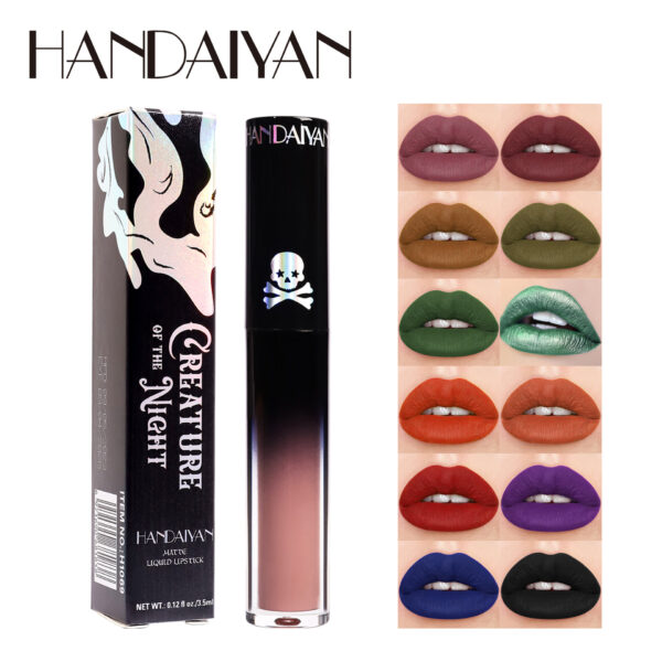 HANDAIYAN—12 Colors Gothic Style Lip Glaze Cool