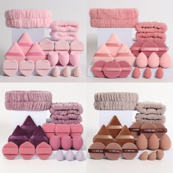 18-Piece Makeup Set, 1 Hairband & 2