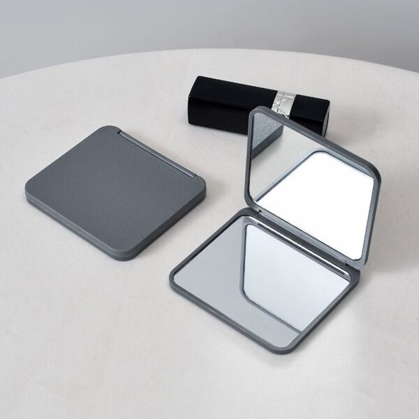 Simple Square Folding Mirror Double Side Compact Mirror Vanity Mirror For Purse Perfect For Travel And Touch-ups